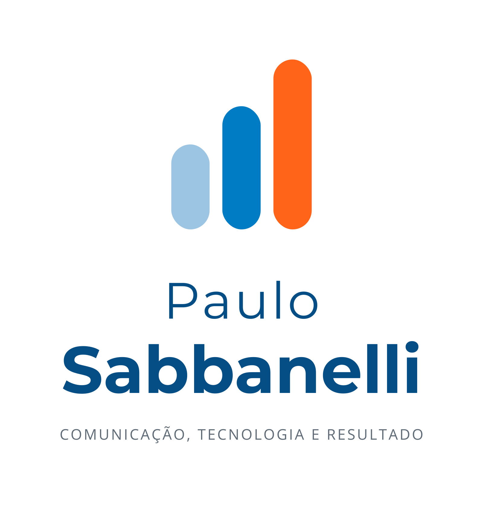 Logotipo Paulo Sabbanelli, vertical colorido